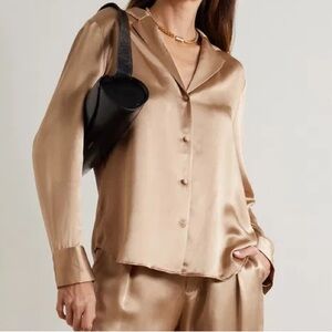 Reformation Hallie Silk Satin Blouse / Shirt S